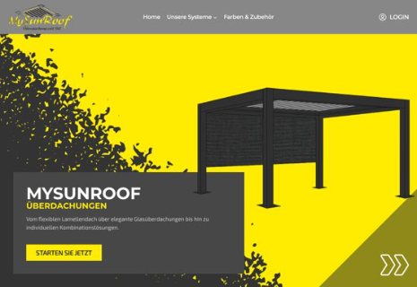Website MySunroof am Desktop