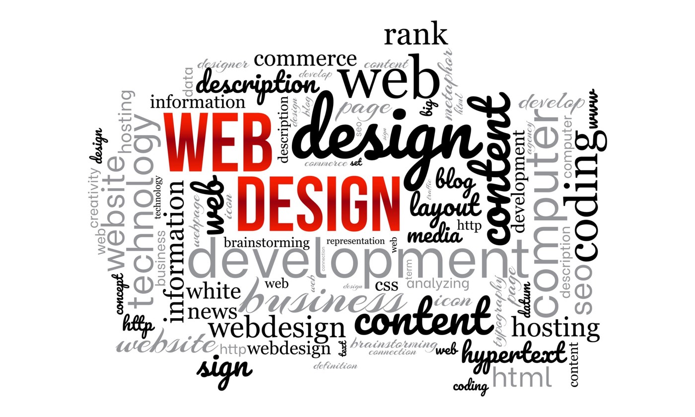 Wortwolke rund um den Begriff Webdesign