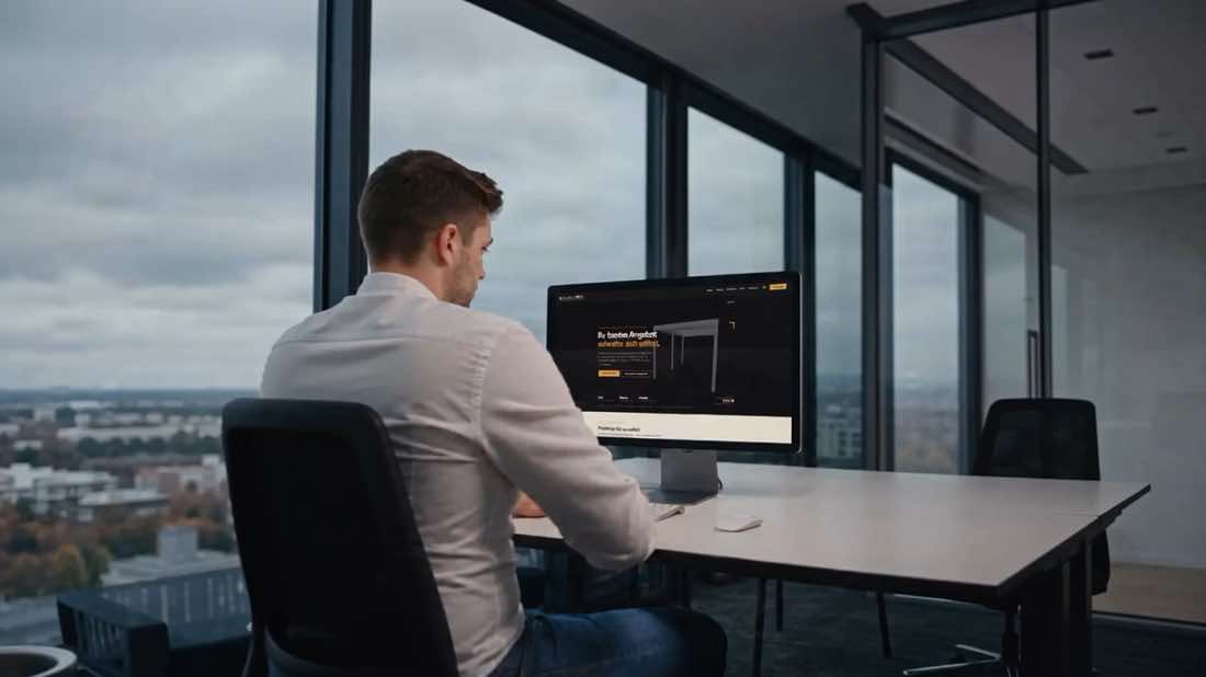 Website-Entwurf am Bildschirm bei TAURO Werbeagentur
